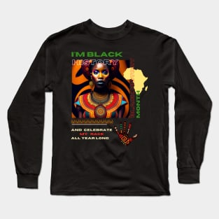 Black history month cute graphic design artwork Long Sleeve T-Shirt